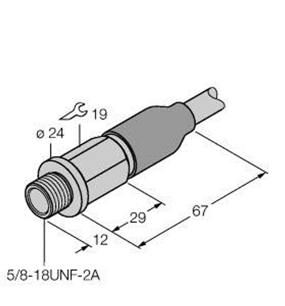 Turck Bi4-Eg16Ca-Rp45Ld/S100 Inductive Sensor, For Use in Vehicle Board Nets, Standard