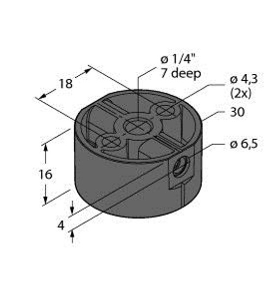 Turck P2-Ri-Qr14 Accessories, Positioning Element, For Angle Sensors RI-QR14