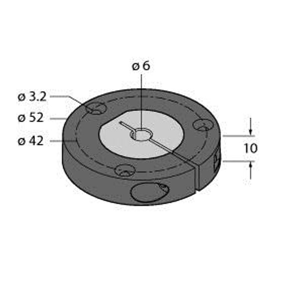 Turck P5-Ri-Qr24 Accessories, Positioning Element, For Encoders RI-QR24