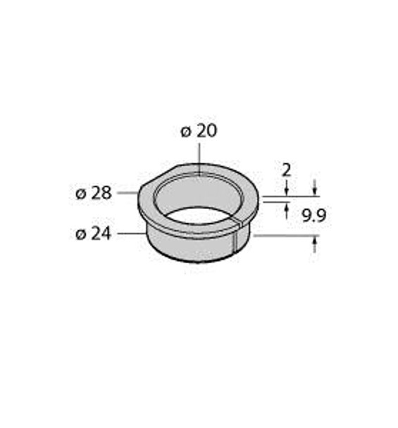 Turck Ra1-Qr24 Accessories, Adapter Sleeve, For Encoders RI-QR24