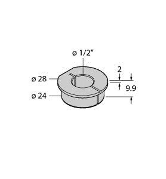 Turck Ra9-Qr24 Accessories, Adapter Sleeve, For Encoders RI-QR24