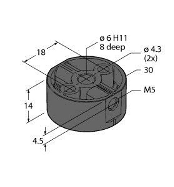 Turck P1-Ri-Qr20 Accessories, Positioning Element, For Encoders RI-QR20