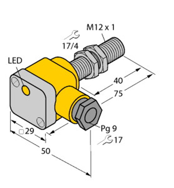 Turck Bi3U-Eg12Sk-Ap6X Inductive Sensor, With Increased Switching Distance, uprox