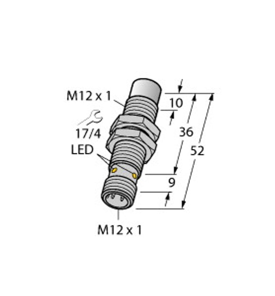 Turck Ni10U-Em12Wd-Ap6X-H1141 Inductive Sensor, For the food industry, uprox+