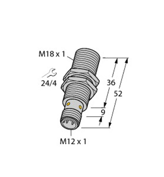 Turck Bi8U-Em18Wd-Ap6X-H1141 Inductive Sensor, For the Food Industry, uprox+