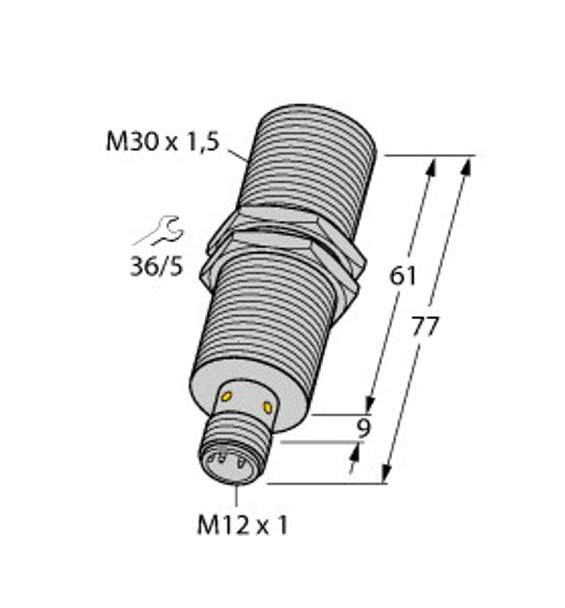 Turck Bi15U-M30E-Vp6X-H1141 Inductive Sensor, uprox+