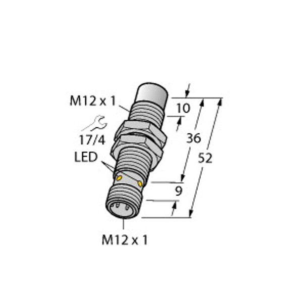 Turck Ni8U-Em12H-Ap6X-H1141 Inductive Sensor, uprox