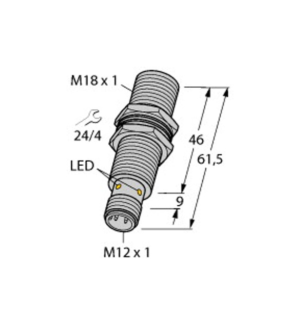 Turck Bi8U-Mt18M-Ap6X2-H1141 Inductive Sensor, uprox+