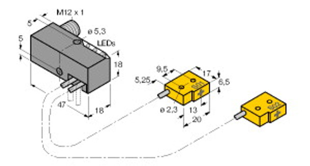 Turck Ni1.5-Q6.5-Ap6-0.1-Fs4.4X3/S304 Inductive Sensor, Monitoring Kit for Power Clamps, Standard