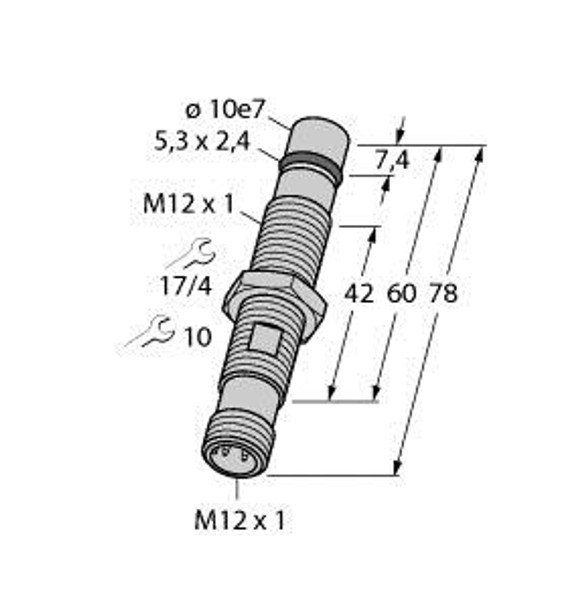 Turck Bid1.5-G120-Ap6-H1141 Inductive Sensor, For High Pressures, Standard