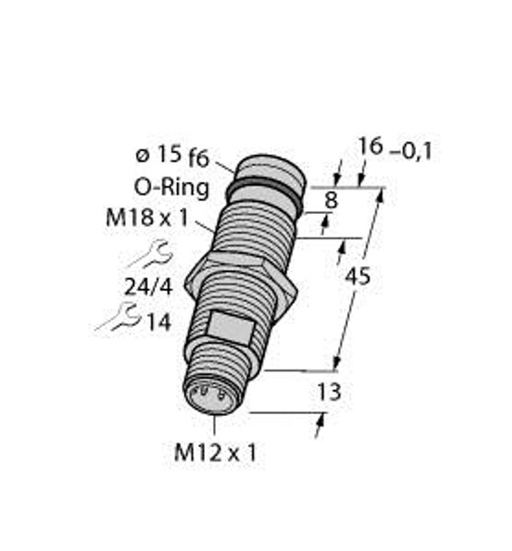 Turck Bid2-G180-Ap6-H1141/S212 Inductive Sensor, For High Pressures, Standard