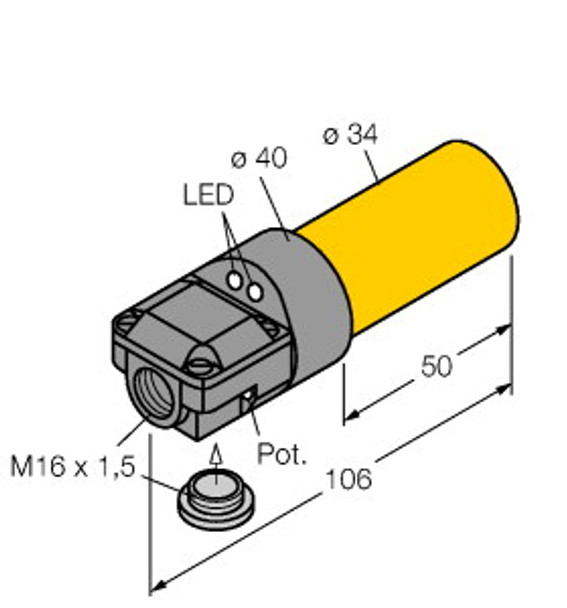 Turck Bc15-K34Sr-Vn4X2 Capacitive Sensor