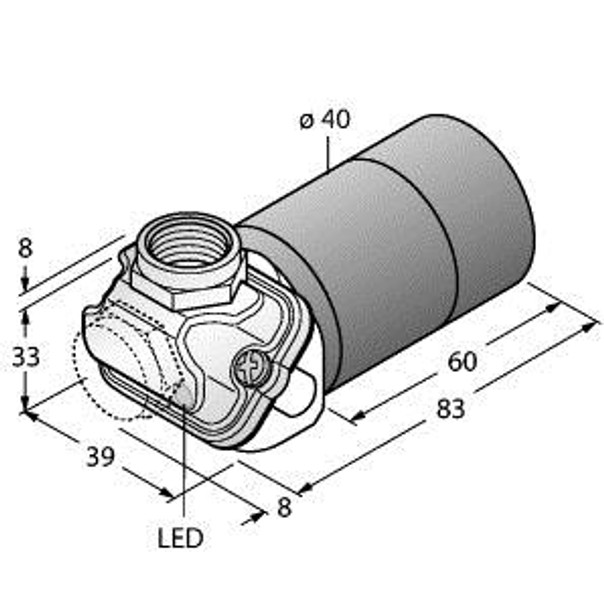 Turck Bc20-K40Wdtc-Vp4X2/S930 Capacitive Sensor, For the Food Industry