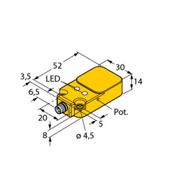 Turck Bc10-Q14-Ap4X2-V1131 Capacitive Sensor