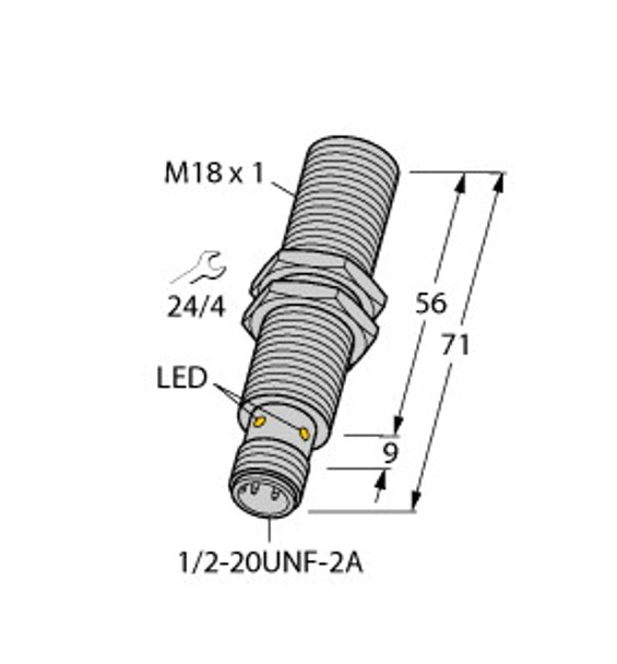 Turck Bi8-G18-Rdz30X2-B3331 Inductive sensor