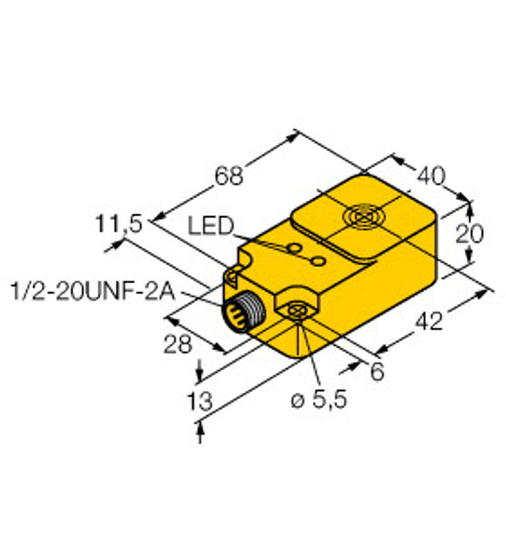 Turck Bi15-Q20-Adz32X2-B3131 Inductive Sensor, Standard