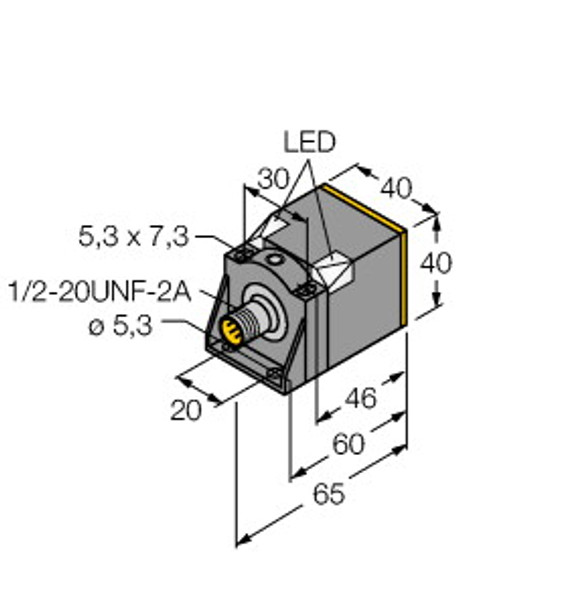 Turck Ni35U-Ck40-Adz30X2-B3131 W/Bs4 Inductive Sensor, With Increased Switching Distance, uprox