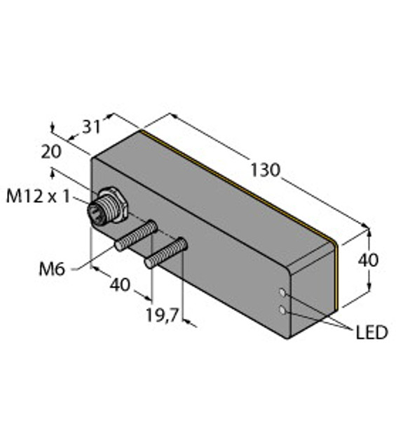 Turck Bi20-Ck40130-Vp4X2-H1141 Inductive Sensor, Standard