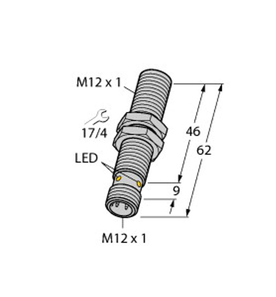 Turck Bi3-Mt12E-Ad4X-H1141 Inductive Sensor, Standard