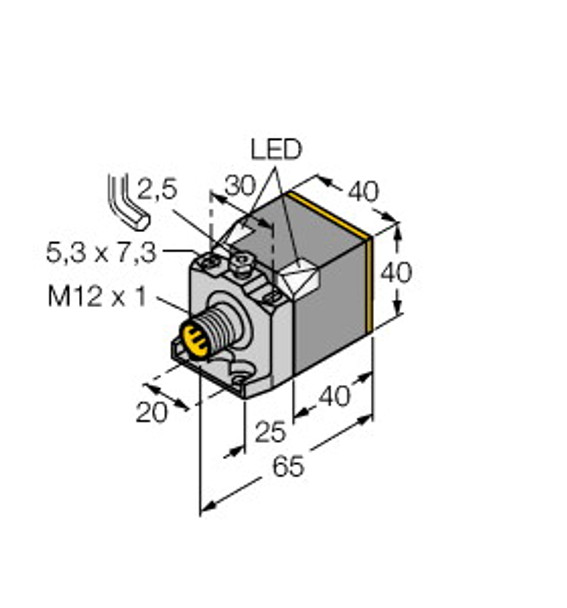 Turck Bi15-Ck40-Ad4X-H1141 W/Bs 2.1 Inductive Sensor, Standard