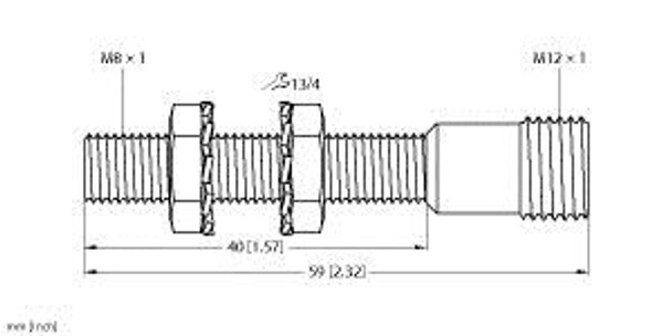 Turck Bi1.5-Eg08-Ap6-H1341 Inductive Sensor, Standard