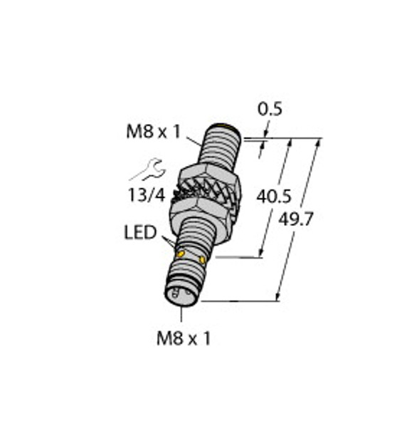 Turck Bi2-M08E-An6X-V1131 Inductive Sensor, With Increased Switching Distance, Standard