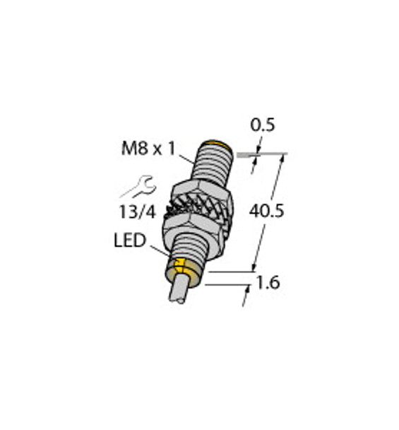 Turck Bi2-M08E-Ap6X Inductive Sensor, With Increased Switching Distance, Standard