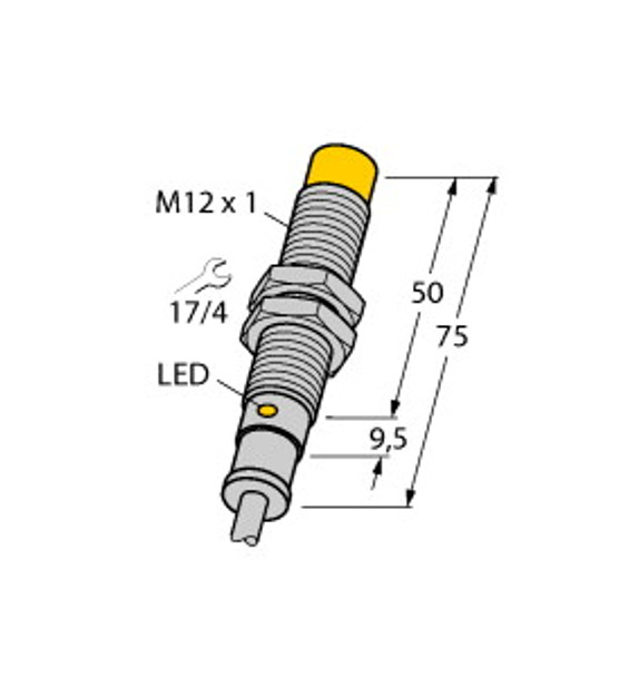 Turck Ni4-M12T-Ap6X Inductive Sensor, Standard