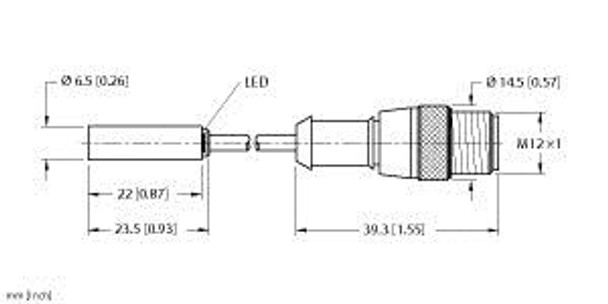 Turck Bi2-Eh6.5K-An6X-0.2-Rs4T Inductive Sensor, With Increased Switching Distance, Standard
