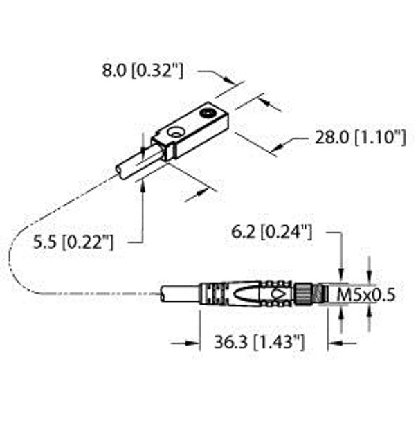 Turck Ni3.5-Q5.5-Rp6X-0.3-Vsg3M Inductive Sensor, Standard