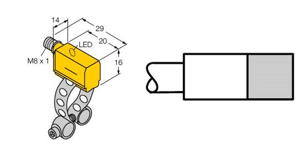 Turck Bim-Pst-Ap6X-V1131 W/Klp80 Magnetic Field Sensor, For Pneumatic Cylinders