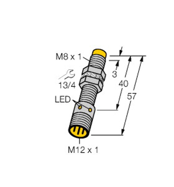 Turck Ni3-Eg08-An7X-H1341 Inductive Sensor, Standard