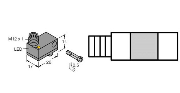 Turck Bim-Nst-Ap6X-H1141/S34 Magnetic Field Sensor, for pneumatic cylinders (magnetic-field immune)