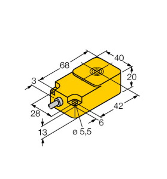 Turck Bi22-Q20-Rn6X2/S400-S946 Inductive Sensor, With Increased Temperature Range, Standard