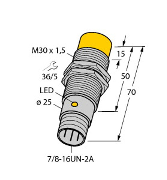 Turck Ni15-G30-An6X-B1141 Inductive Sensor, Standard