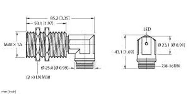 Turck Bi10-G30-Ap6X-B1441 Inductive Sensor, Standard