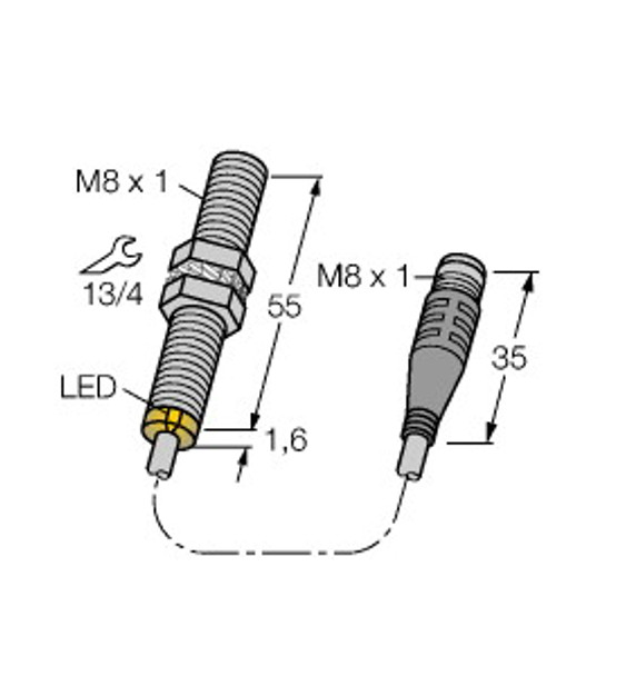 Turck Bi1.5-G08-An7X-0.2-Psg3M Inductive sensor