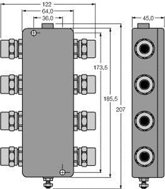 Turck Jbbs-49-T615/3G FOUNDATION fieldbus, IP67 junction box, 6-channel