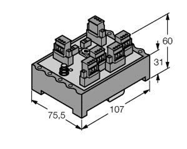 Turck Jrbs-40Sc-4R/Ex FOUNDATION fieldbus and PROFIBUS-PA, IP20 junction box, 4-channel, PTB 05 ATEX 2002