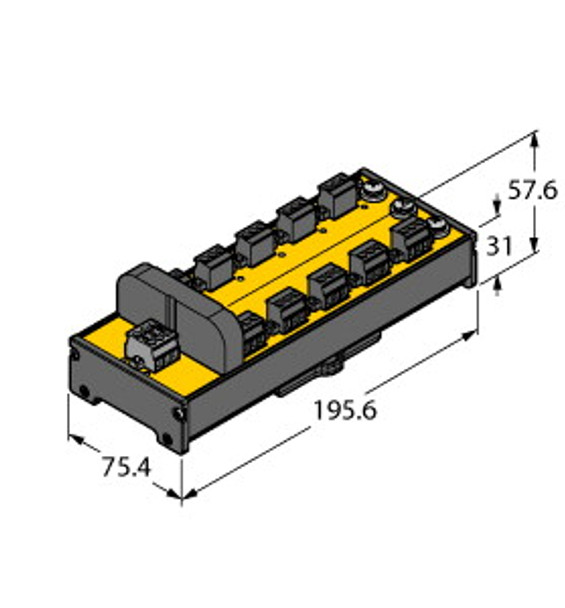 Turck Jrbs-40Dc-10Rv FOUNDATION fieldbus and PROFIBUS-PA, IP20 Junction Box with Short-circuit Protection, 10-channel, FM 15 ATEX 0036 X