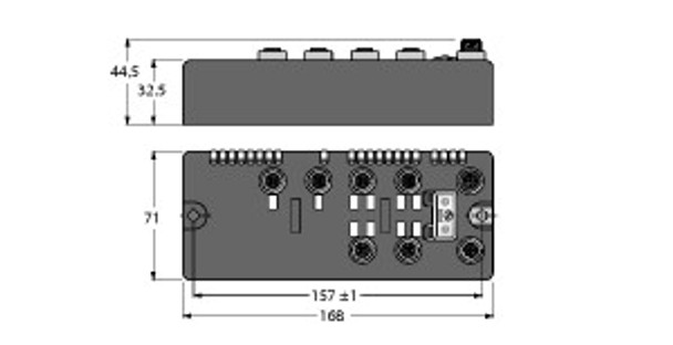 Turck Blcdn-6M12L-4Ai-Vi-2Ao-V BL compact? fieldbus station for DeviceNet?, 4 Analog Inputs for Current or Voltage and 2 Analog Outputs for Voltage