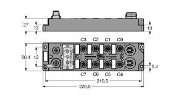 Turck Fldp-Om8-0002 Fieldbus I/O module PROFIBUS-DP, 8 digital outputs 2 A