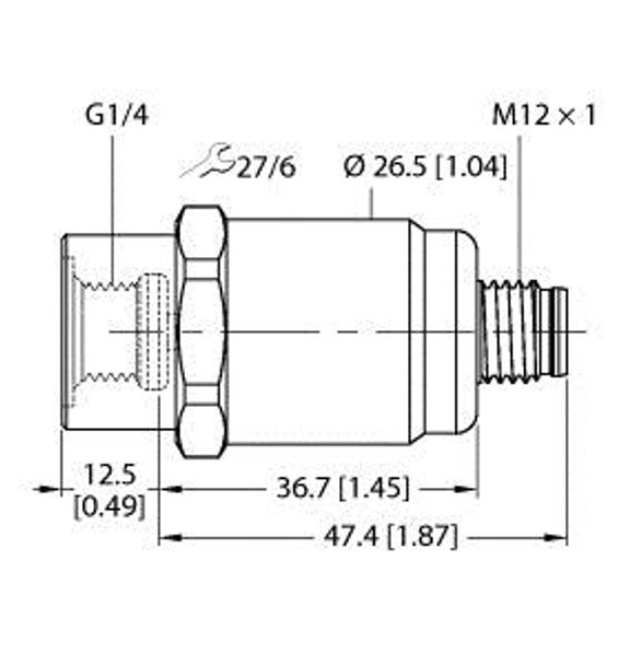 Turck Pt1Vr-1001-U1-H1143 Pressure Transmitter, With Voltage Output (3-Wire)