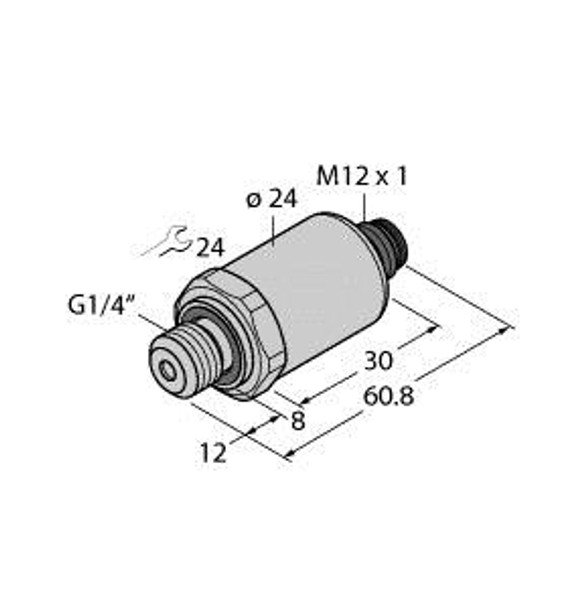 Turck Pt250R-2004-I2-H1144 Pressure Transmitter, With Current Output (2-Wire)