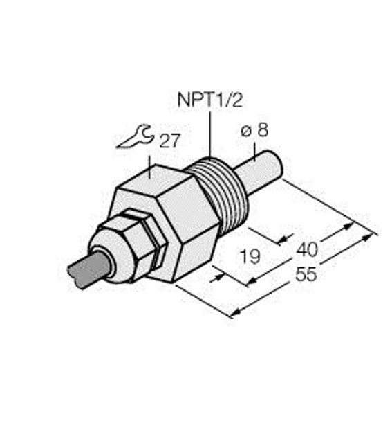 Turck Fcs-N1/2T-Na Flow Monitoring, Immersion Sensor without Integrated Processor