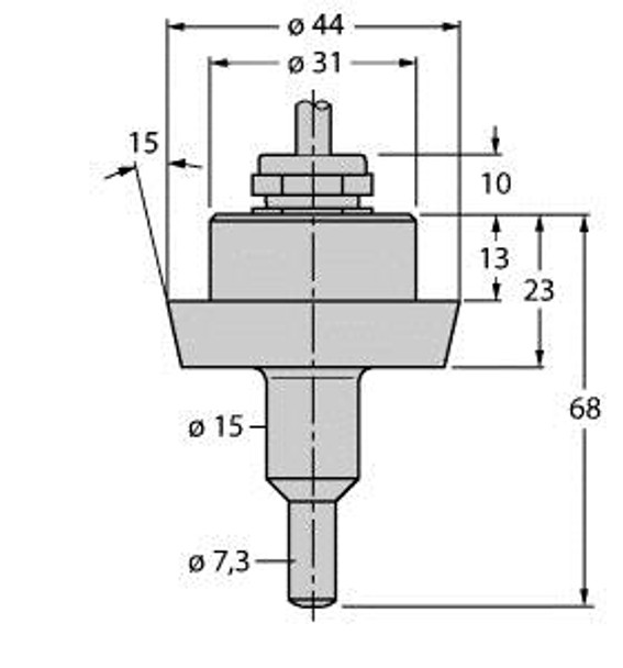 Turck Fcs-Dn25A4-Na/D100 Flow Monitoring, Immersion Sensor without Integrated Processor