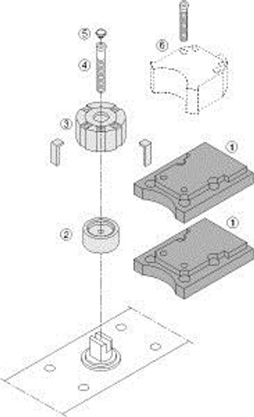 Turck Bts-Ds20-Ro1 Accessories, Actuation kit (puck)