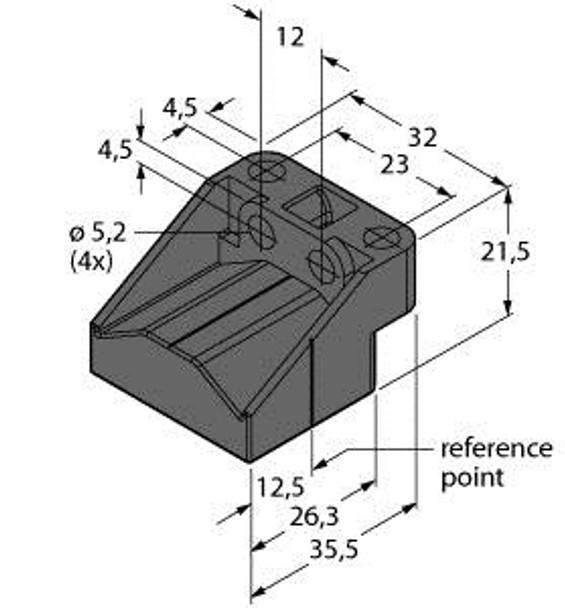 Turck P2-Li-Q25L Accessories, Positioning Element, For Linear Position Sensors LI-Q25L