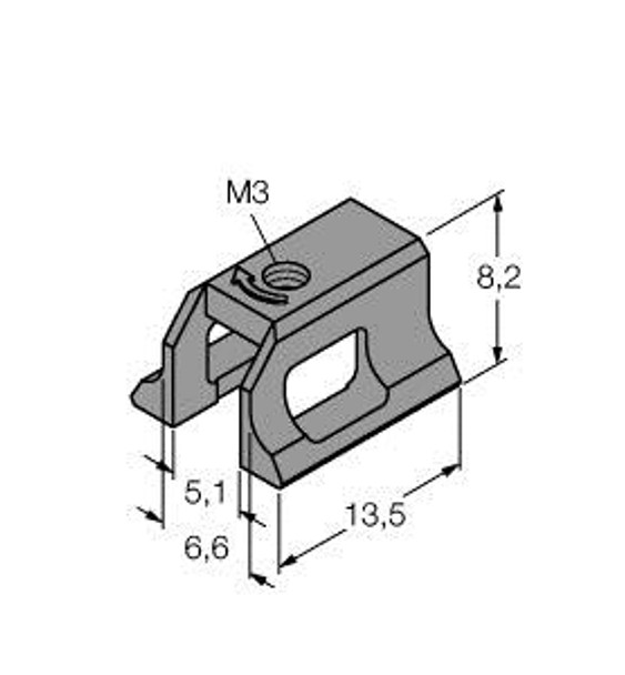 Turck Kldt-Unt8 Accessories, Mounting Bracket, For Dovetail Groove Cylinders