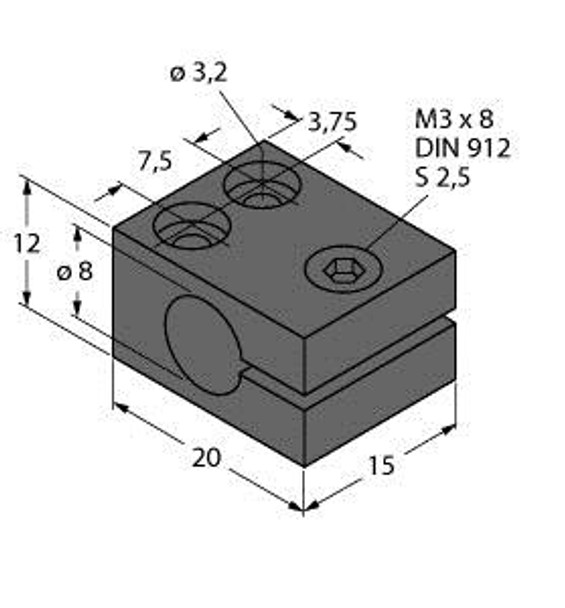 Turck Mbs80 Accessories, Mounting Clamp